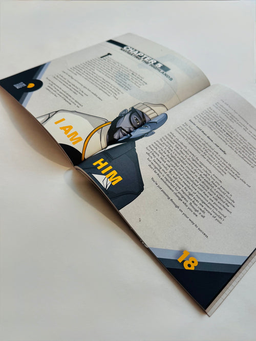 Chapter 5, Navigating the Highlands — the I AM HIM split-face spread