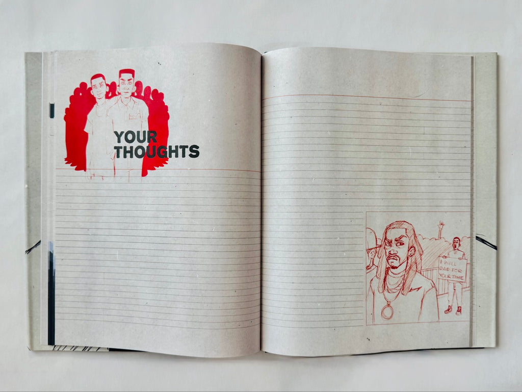The guided journal pages at the back of the book